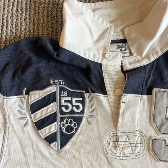 Vintage Penn State Blue and White Striped Rugby Shirt - Picture 3 of 6